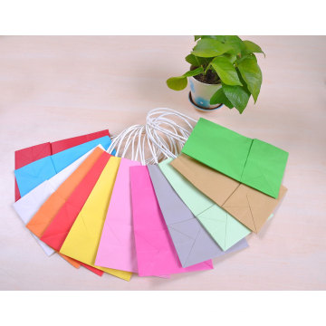 Verschiedene Farben Billig Custom Kraft Papier Tasche